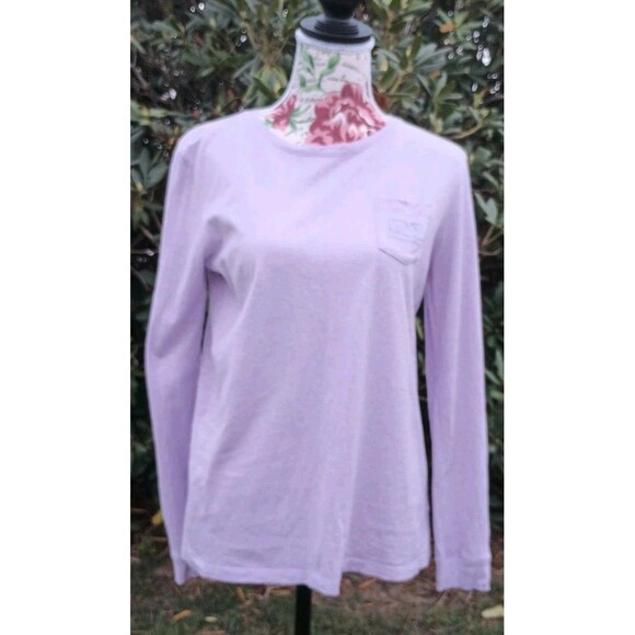 Vineyard Vines Purple Long Sleeve Shirt XL Youth Small Women's Casual Work - Picture 2 of 7